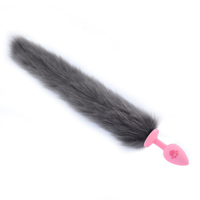 Da extremidade "sexy" da cauda do Fox do tamanho de S brinquedos anais do sexo anal do silicone da tomada para a loja em linha China dos homens das mulheres