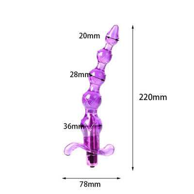 Brinquedos adultos anais da tomada anal macia anal da massagem da próstata do vibrador dos grânulos para mulheres