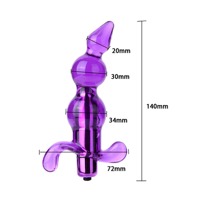 Brinquedos adultos anais da tomada anal macia anal da massagem da próstata do vibrador dos grânulos para mulheres