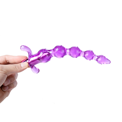 Brinquedos adultos anais da tomada anal macia anal da massagem da próstata do vibrador dos grânulos para mulheres