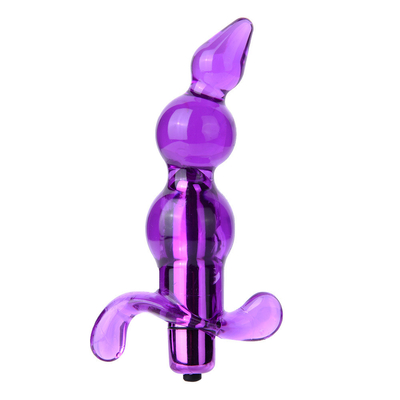 Brinquedos adultos anais da tomada anal macia anal da massagem da próstata do vibrador dos grânulos para mulheres