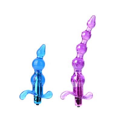 Brinquedos adultos anais da tomada anal macia anal da massagem da próstata do vibrador dos grânulos para mulheres