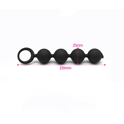 Bolas anais grandes para do silicone grande da tomada da extremidade dos homens da mulher grânulos anais com anel de tração