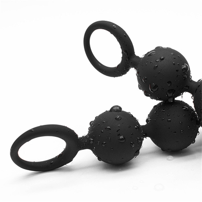 Bolas anais grandes para do silicone grande da tomada da extremidade dos homens da mulher grânulos anais com anel de tração