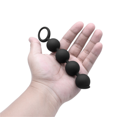 Bolas anais grandes para do silicone grande da tomada da extremidade dos homens da mulher grânulos anais com anel de tração