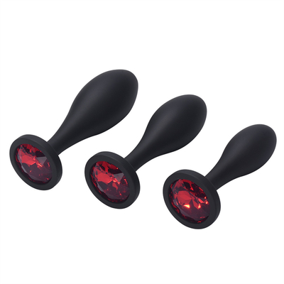 Os brinquedos de envio do sexo anal do silicone da gota molham da tomada anal preta da extremidade do Massager do projeto da gota o grupo anal da tomada