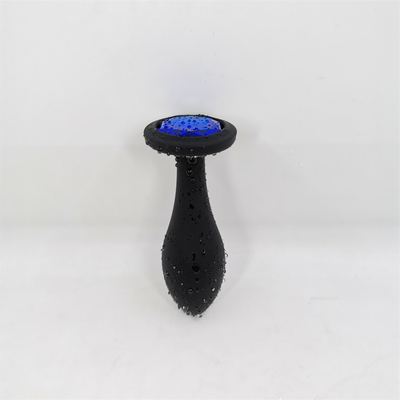Os brinquedos de envio do sexo anal do silicone da gota molham da tomada anal preta da extremidade do Massager do projeto da gota o grupo anal da tomada