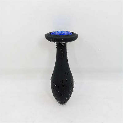 Os brinquedos de envio do sexo anal do silicone da gota molham da tomada anal preta da extremidade do Massager do projeto da gota o grupo anal da tomada