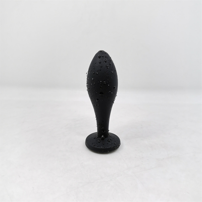 Os brinquedos de envio do sexo anal do silicone da gota molham da tomada anal preta da extremidade do Massager do projeto da gota o grupo anal da tomada