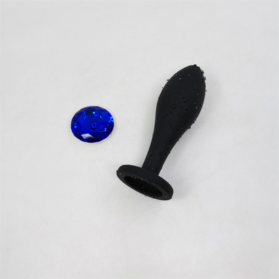 Os brinquedos de envio do sexo anal do silicone da gota molham da tomada anal preta da extremidade do Massager do projeto da gota o grupo anal da tomada