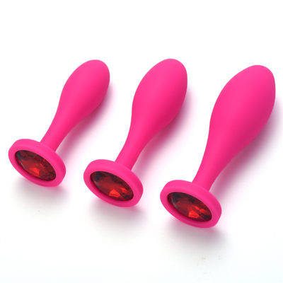 Os brinquedos de envio do sexo anal do silicone da gota molham da tomada anal preta da extremidade do Massager do projeto da gota o grupo anal da tomada