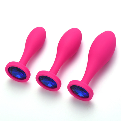 Os brinquedos de envio do sexo anal do silicone da gota molham da tomada anal preta da extremidade do Massager do projeto da gota o grupo anal da tomada