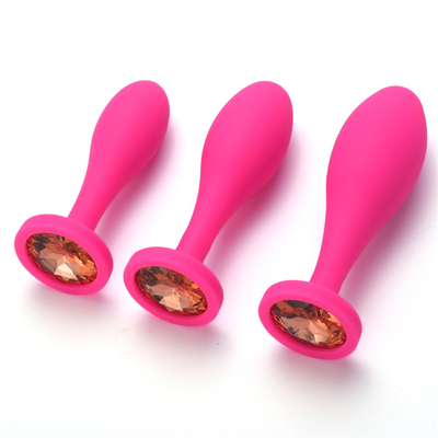 Os brinquedos de envio do sexo anal do silicone da gota molham da tomada anal preta da extremidade do Massager do projeto da gota o grupo anal da tomada