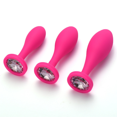 Os brinquedos de envio do sexo anal do silicone da gota molham da tomada anal preta da extremidade do Massager do projeto da gota o grupo anal da tomada