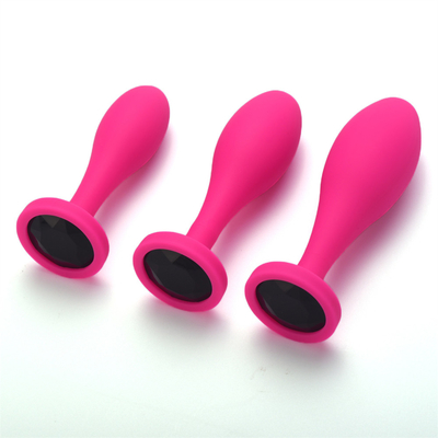 Os brinquedos de envio do sexo anal do silicone da gota molham da tomada anal preta da extremidade do Massager do projeto da gota o grupo anal da tomada