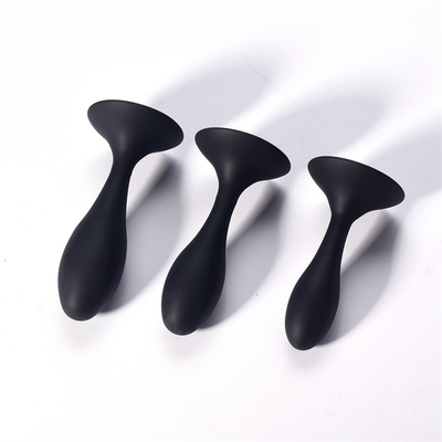 Os brinquedos de envio do sexo anal do silicone da gota molham da tomada anal preta da extremidade do Massager do projeto da gota o grupo anal da tomada