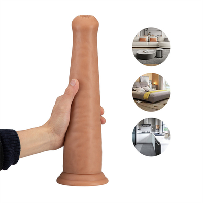 Grossa, enorme, dildo, pênis de animal, focinho de elefante, brinquedo anal para o sexo unisexo, mulher adulta, masturbação, casal, flerte erótico.