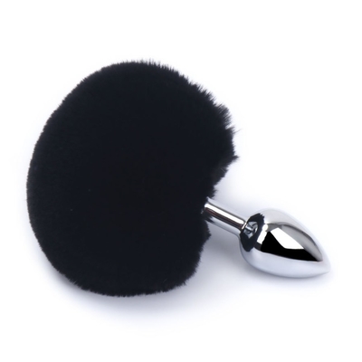 Brinquedos sexuais de metal de várias cores Plug anal com rabo de coelho