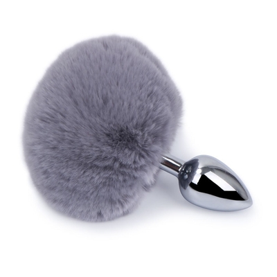 Brinquedos sexuais de metal de várias cores Plug anal com rabo de coelho