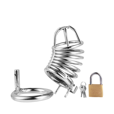 Metal castidade pênis galinha gaiola homens escravidão pênis bloqueio castidade tempo atrasar gaiolas dispositivo para homem