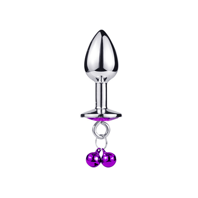 Brinquedos sexuais anais Plug Butt Cristal de aço inoxidável 3pcs Conjunto Metal Plug Anal com sino