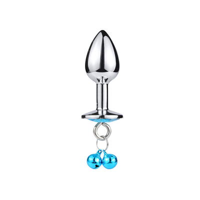 Brinquedos sexuais anais Plug Butt Cristal de aço inoxidável 3pcs Conjunto Metal Plug Anal com sino