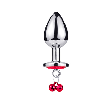 Brinquedos sexuais anais Plug Butt Cristal de aço inoxidável 3pcs Conjunto Metal Plug Anal com sino