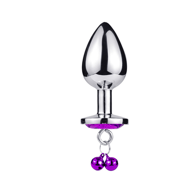 Brinquedos sexuais anais Plug Butt Cristal de aço inoxidável 3pcs Conjunto Metal Plug Anal com sino