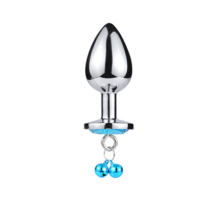 Brinquedos sexuais anais Plug Butt Cristal de aço inoxidável 3pcs Conjunto Metal Plug Anal com sino