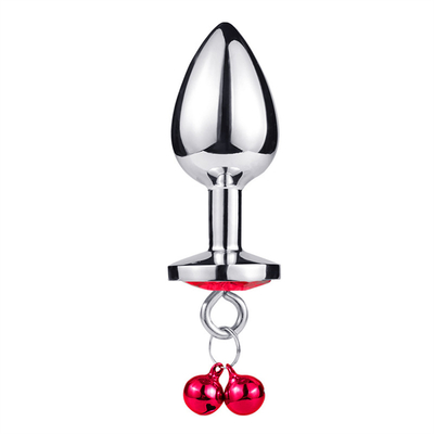 Brinquedos sexuais anais Plug Butt Cristal de aço inoxidável 3pcs Conjunto Metal Plug Anal com sino