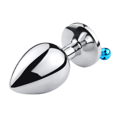 Brinquedos sexuais anais Plug Butt Cristal de aço inoxidável 3pcs Conjunto Metal Plug Anal com sino