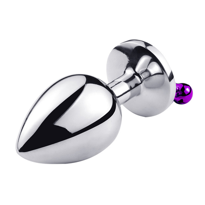 Brinquedos sexuais anais Plug Butt Cristal de aço inoxidável 3pcs Conjunto Metal Plug Anal com sino