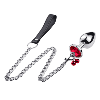 Brinquedos sexuais anais Plug Butt Cristal de aço inoxidável 3pcs Conjunto Metal Plug Anal com sino