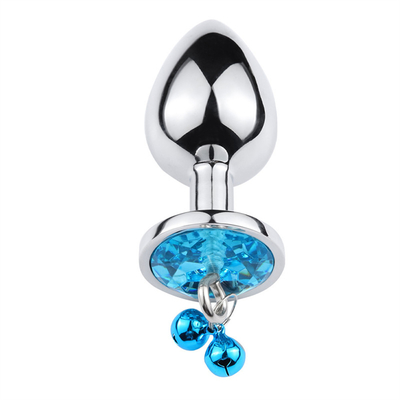 Brinquedos sexuais anais Plug Butt Cristal de aço inoxidável 3pcs Conjunto Metal Plug Anal com sino
