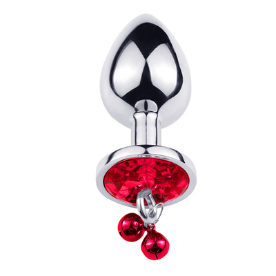 Brinquedos sexuais anais Plug Butt Cristal de aço inoxidável 3pcs Conjunto Metal Plug Anal com sino