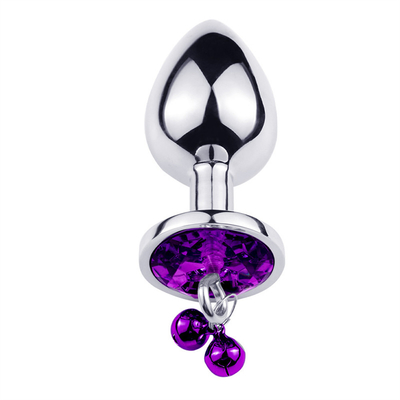 Brinquedos sexuais anais Plug Butt Cristal de aço inoxidável 3pcs Conjunto Metal Plug Anal com sino