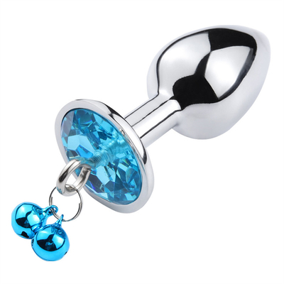 Brinquedos sexuais anais Plug Butt Cristal de aço inoxidável 3pcs Conjunto Metal Plug Anal com sino
