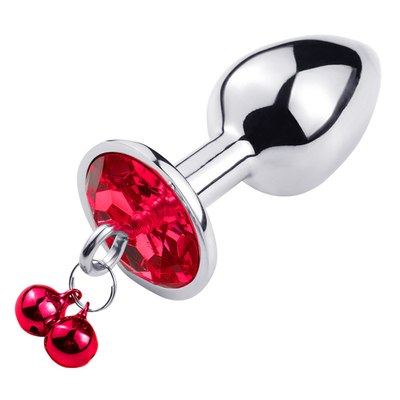 Brinquedos sexuais anais Plug Butt Cristal de aço inoxidável 3pcs Conjunto Metal Plug Anal com sino
