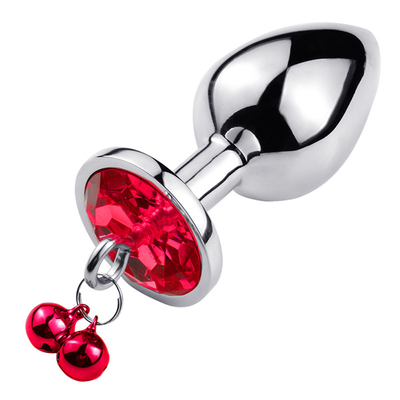 Brinquedos sexuais anais Plug Butt Cristal de aço inoxidável 3pcs Conjunto Metal Plug Anal com sino
