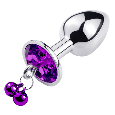 Brinquedos sexuais anais Plug Butt Cristal de aço inoxidável 3pcs Conjunto Metal Plug Anal com sino