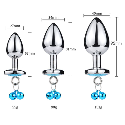 Brinquedo sexual anal com cadeia de metal para homem e mulher material impermeável de baixo peso