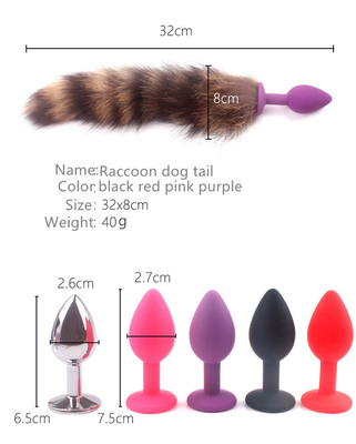 Possíveis de usar Confortável Brinquedos Anal Plug Silicone Fox Tail Anal Plug Tail Anal Brinquedos Femininos