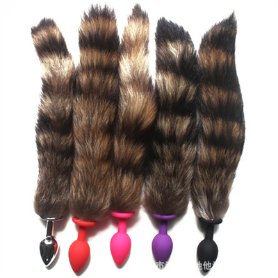 Possíveis de usar Confortável Brinquedos Anal Plug Silicone Fox Tail Anal Plug Tail Anal Brinquedos Femininos