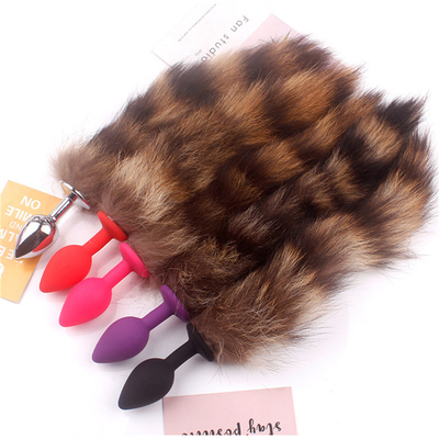 Possíveis de usar Confortável Brinquedos Anal Plug Silicone Fox Tail Anal Plug Tail Anal Brinquedos Femininos