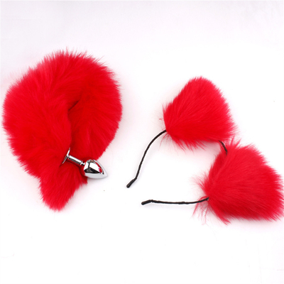 Novos brinquedos anal de rabo de raposa, rabo anal de rabo, rabo anal de rabo para mulheres fantasioso gato Kitty vestuário orelha festa cabelo cabeça