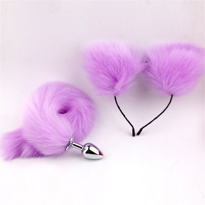 Novos brinquedos anal de rabo de raposa, rabo anal de rabo, rabo anal de rabo para mulheres fantasioso gato Kitty vestuário orelha festa cabelo cabeça