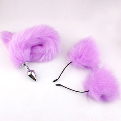 Novos brinquedos anal de rabo de raposa, rabo anal de rabo, rabo anal de rabo para mulheres fantasioso gato Kitty vestuário orelha festa cabelo cabeça