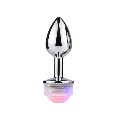 Mudança de cor ânus alargar anal traseiro Plug com controle remoto anal luz plug anal Plug com luzes led