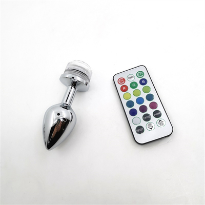 Mudança de cor ânus alargar anal traseiro Plug com controle remoto anal luz plug anal Plug com luzes led