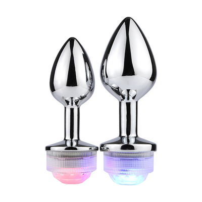 Mudança de cor ânus alargar anal traseiro Plug com controle remoto anal luz plug anal Plug com luzes led